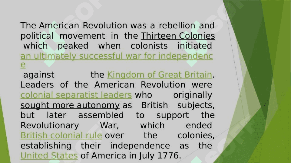 M1. The American Revolution 2