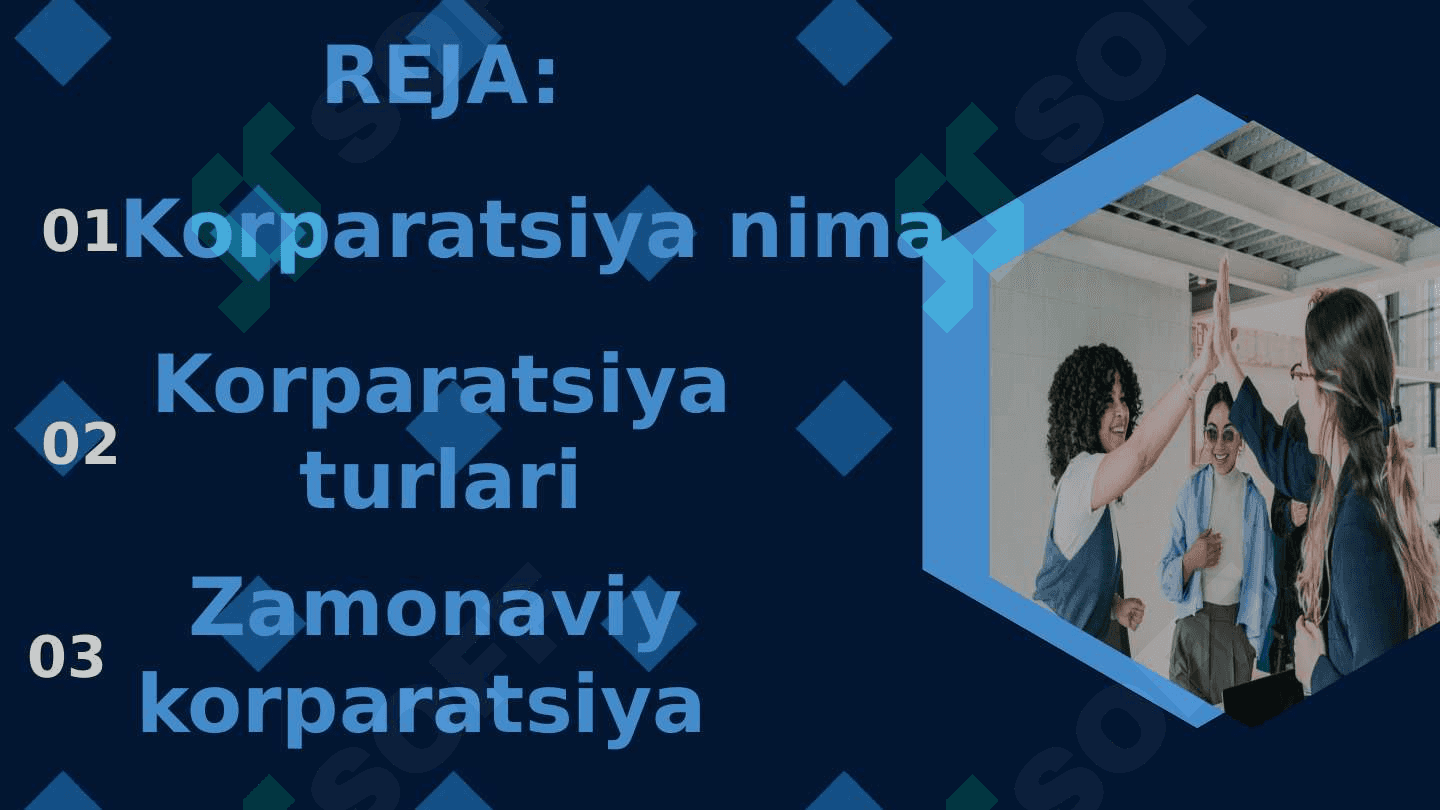 MAVZU: KORPARATSIYALAR 2