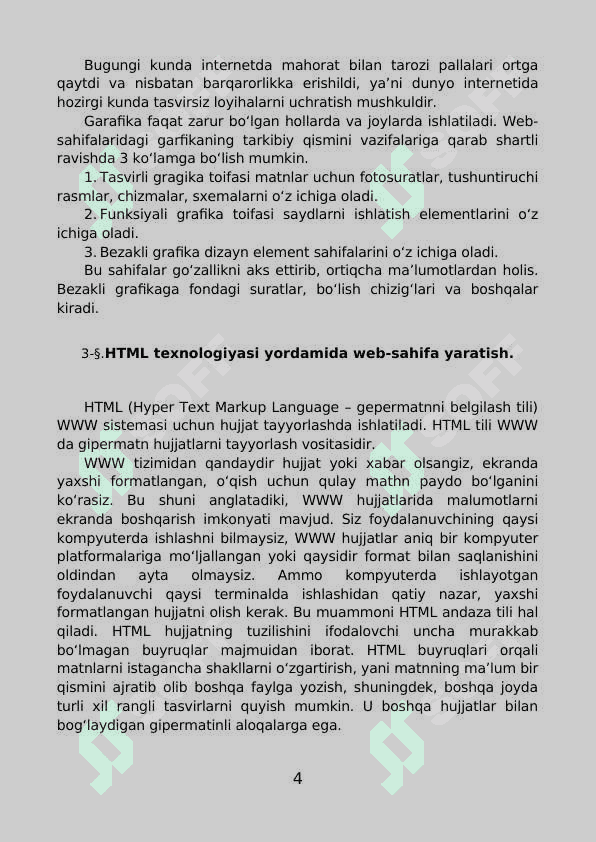 Web-sahifa,  web-sayt va   web-dizayn tushunchalari KURS ISHI 4