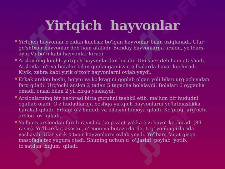 Hayvonot dunyosi 3