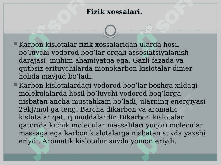 KARBON KISLOTALAR, MURAKKAB EFIRLAR, AMIDLAR 5