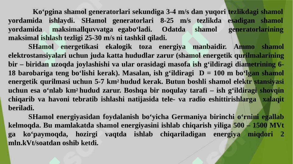 Shamol energiyasidan foydalanish 5