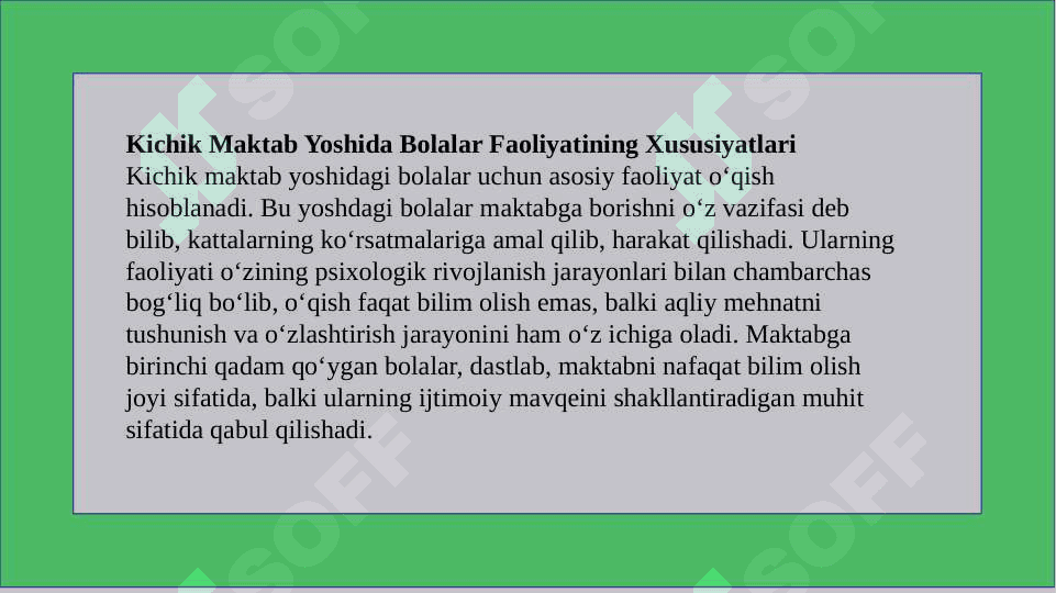 KICHIK MAKTAB YOSHI SLAYD 8