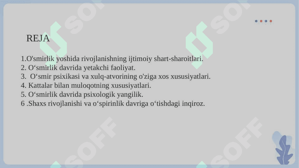 O'SMIRLIK DAVRI SLAYD MUSTAQIL ISH 2