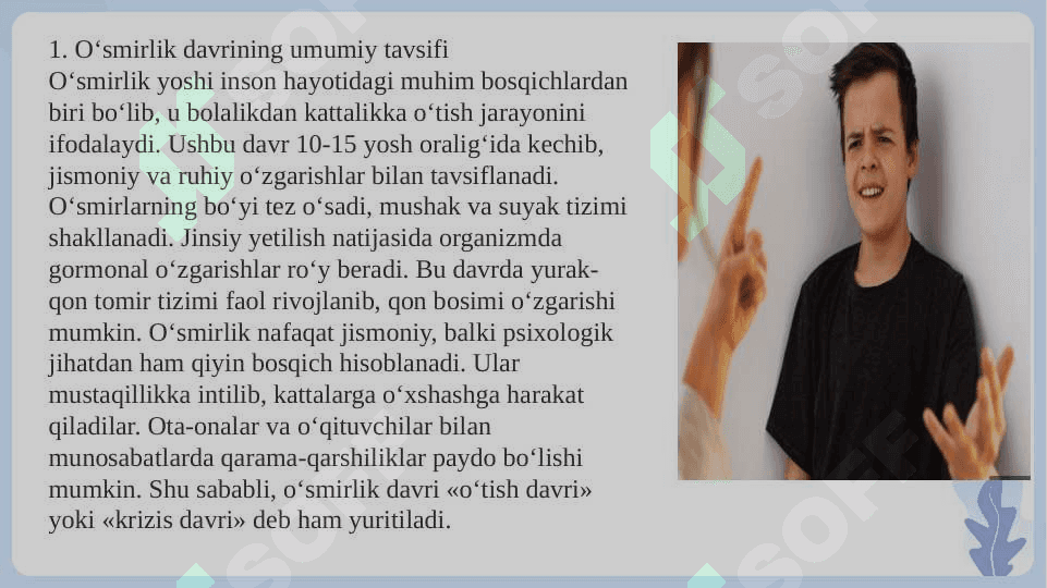 O'SMIRLIK DAVRI SLAYD MUSTAQIL ISH 3