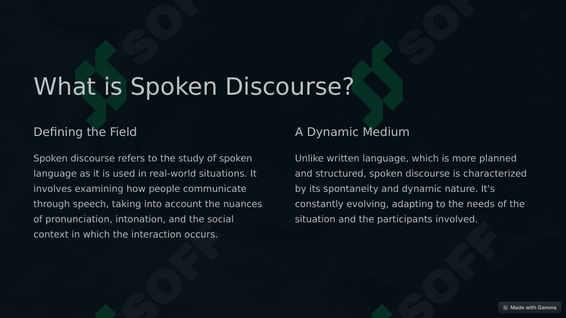 Spoken discourse. Speech: its functions and peculiarities 2