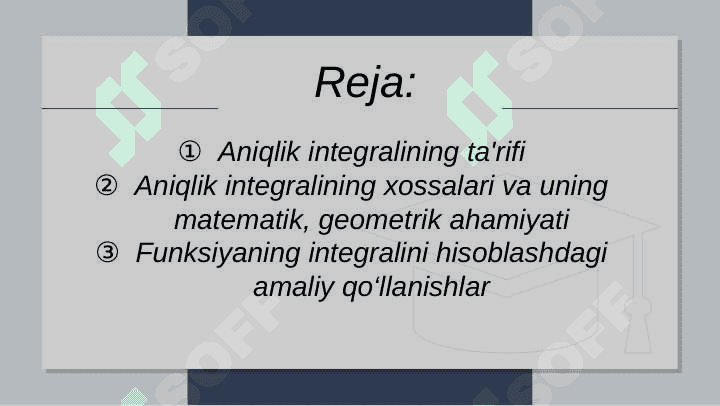 Aniq integral va uning xossalari 2