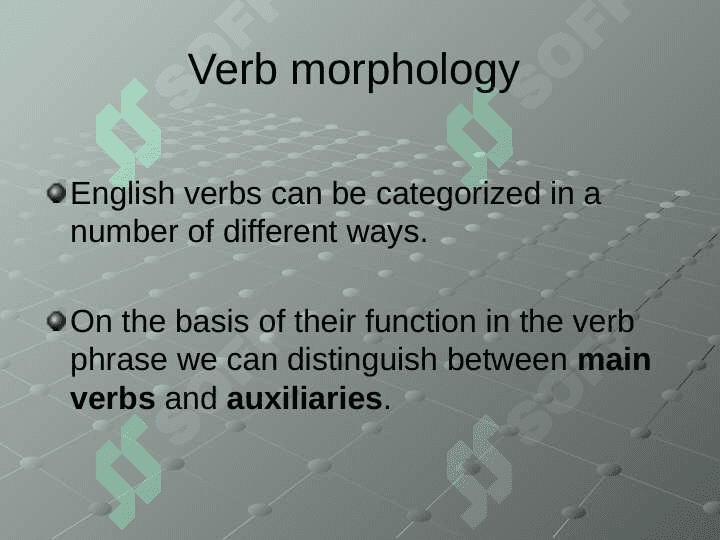 Non-finite forms of the verb 3