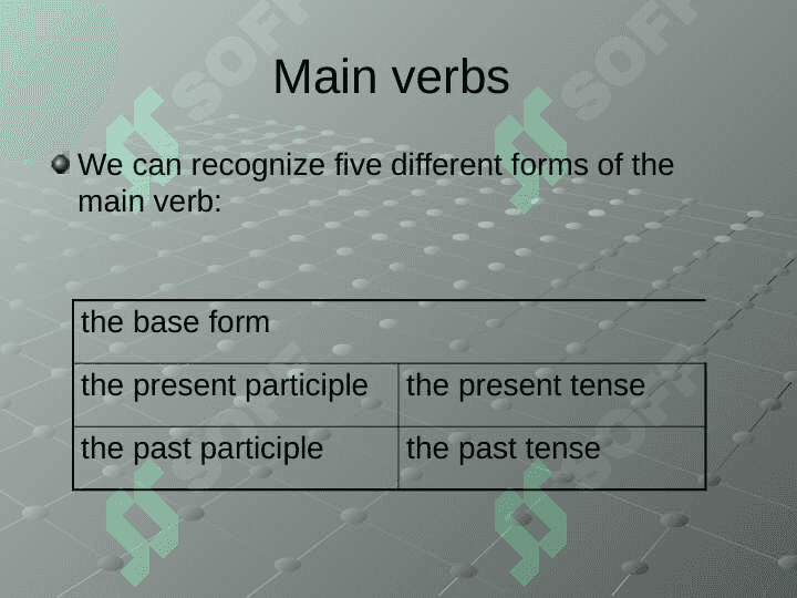 Non-finite forms of the verb 4