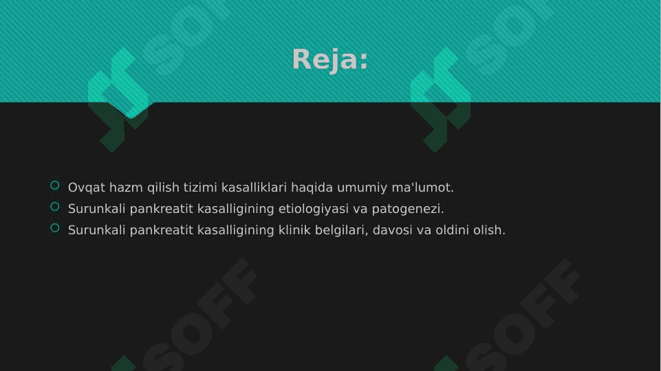 Ovqat hazm qilish sistemasi kasalliklari 2
