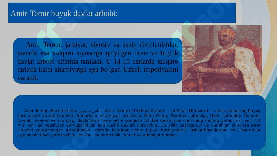 O'zbek davlatchiligining tarixiy bosqichlari: 3
