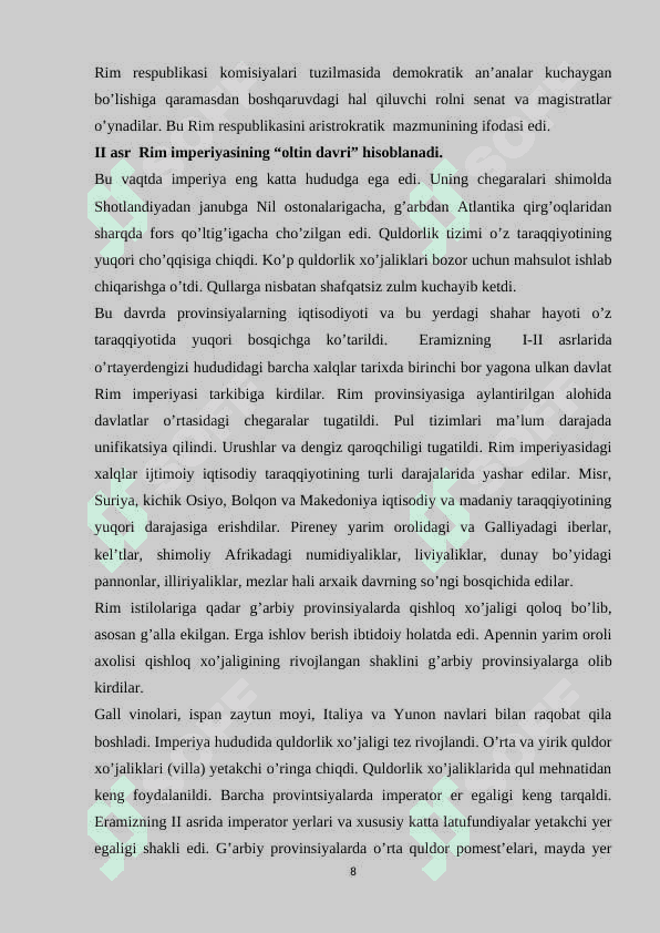 Rim ilk respublika davrida 8