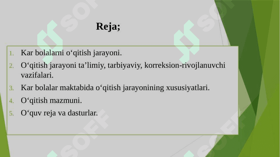 Kar bolalarni o‘qitish jarayoni. 2