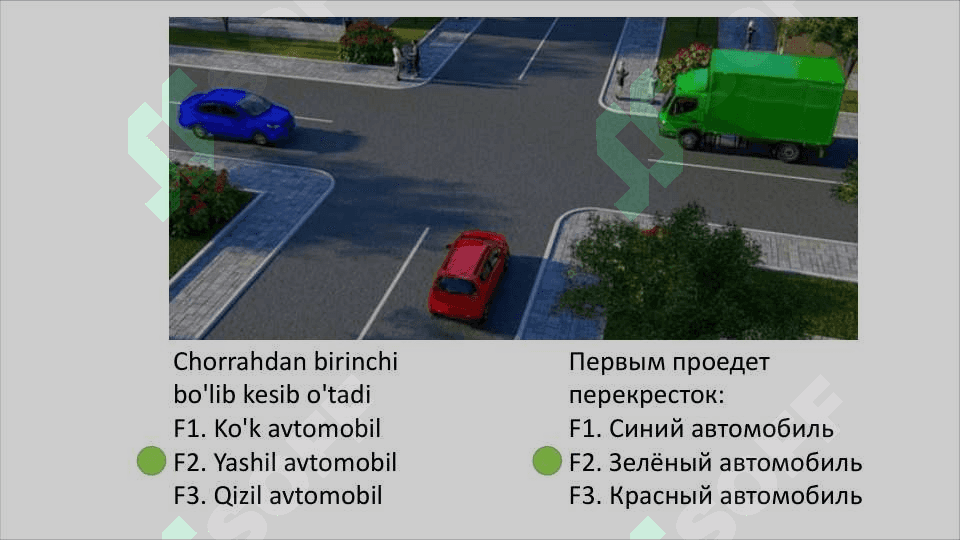AVTOTEST PRAVA SAVOLLAR JAVOBLARI BILAN 5