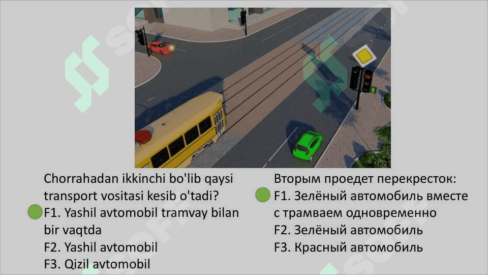 AVTOTEST PRAVA SAVOLLAR JAVOBLARI BILAN 6