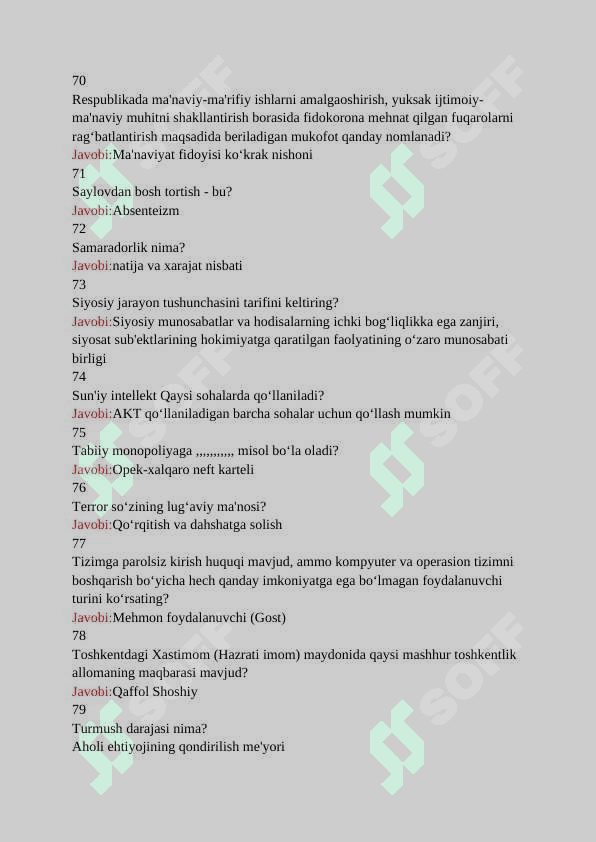 2025 Argos savollari va javoblari 500+ 8