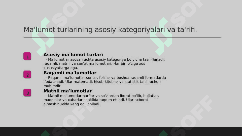 Ma'lumot turlari 3