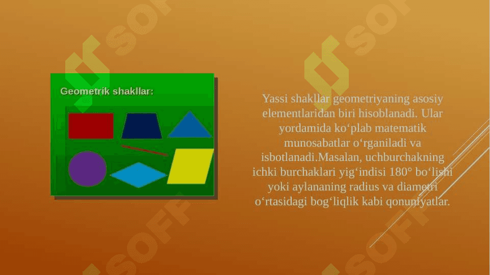 Yassi shakllar 3