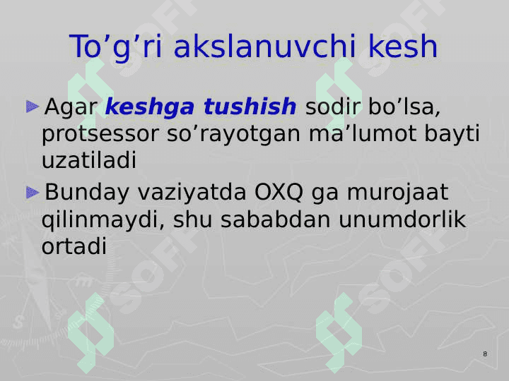 Kesh xotira Virtual xotira 8
