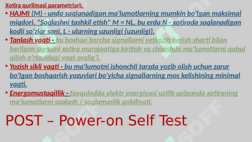 Operativ xotira 3