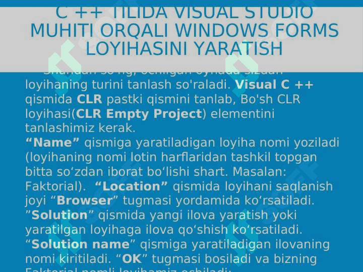Visual C++ning grafik imkoniyatlari 6