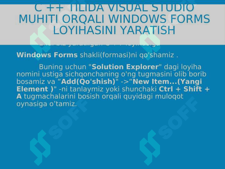Visual C++ning grafik imkoniyatlari 8