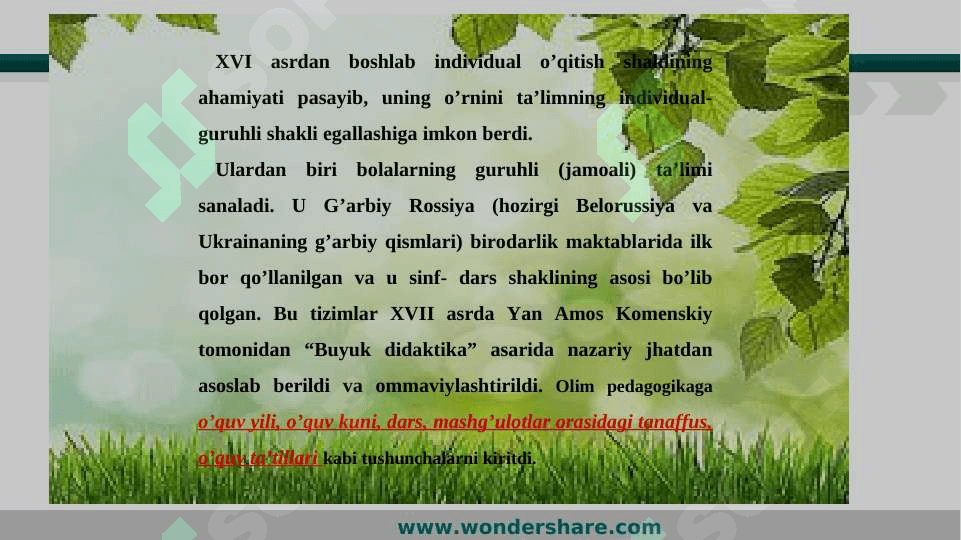 Ta’limni tashkil etish shakllari 6
