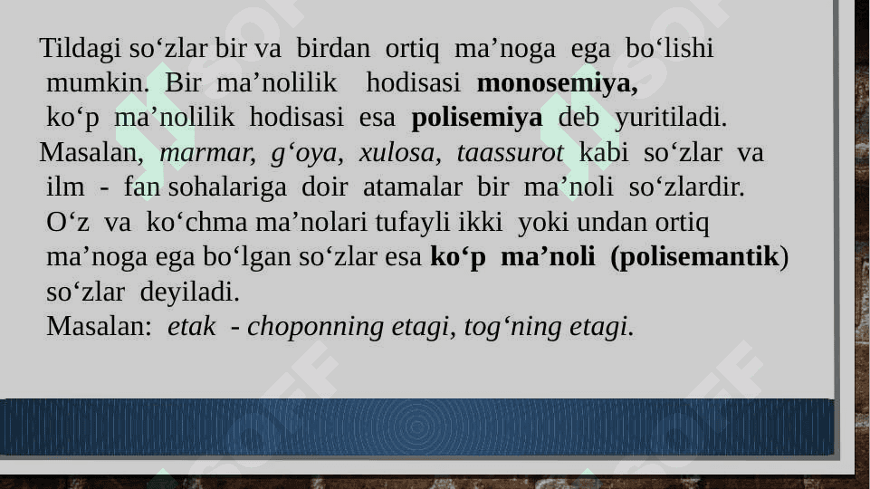 Leksik polisemiya va monosemiya 2