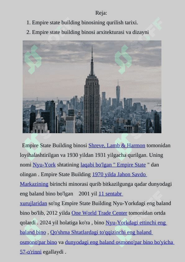 1931 yil Shrive, Lamb, Harmon  Empire state building binosi 2