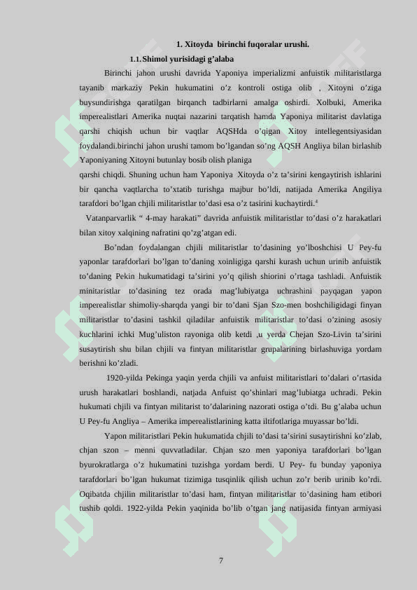 Ikkinchi jahon urushi arafasida Xitoy 7