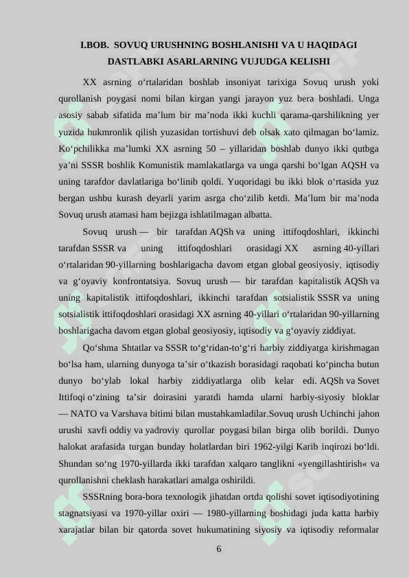 SOVUQ URUSH TARIXI TARIXSHUNOSLIGI 5