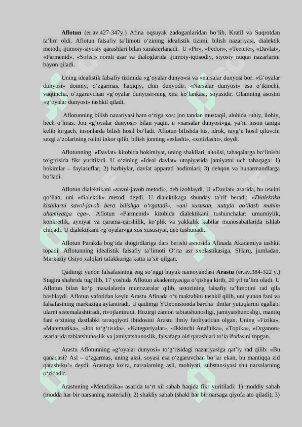 FALSAFIY TAFAKKUR TARAQQIYOTI BOSQICHLARI G‘ARB FALSAFASI 4