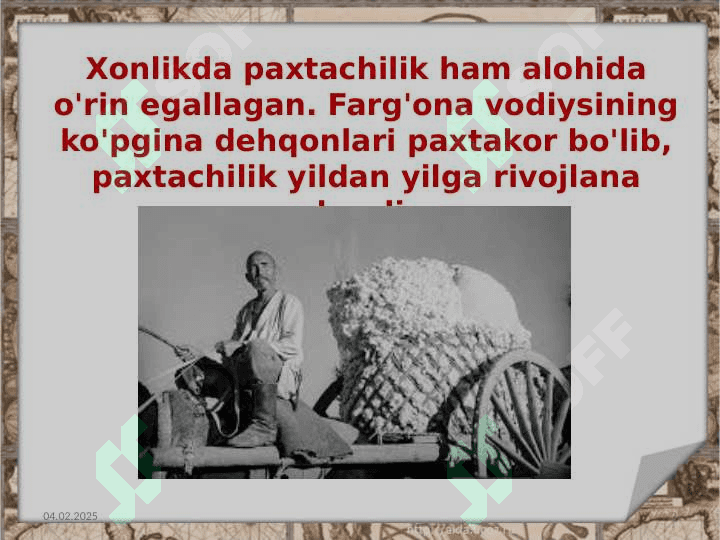 Qoqon xonligi iqtisodiy xayoti 3