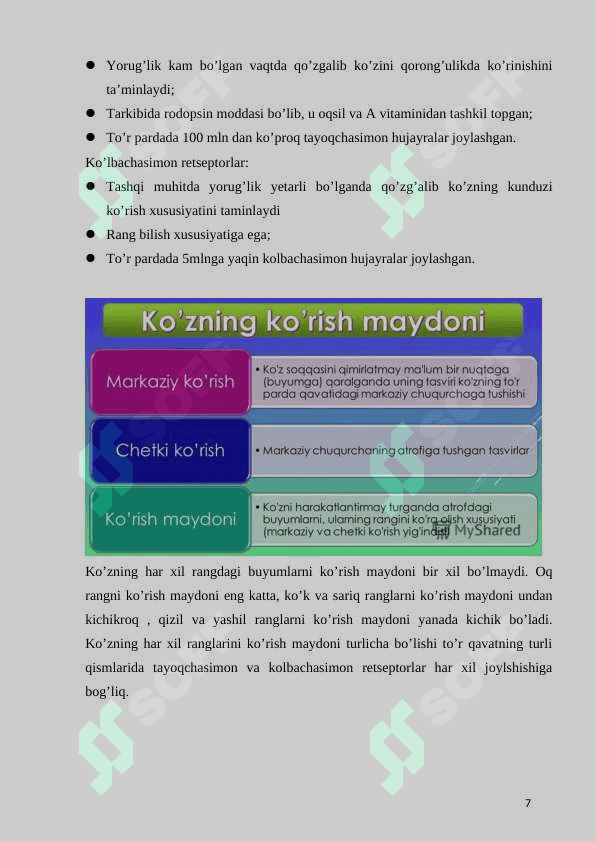 Ko’z optik sistema sifatida 7