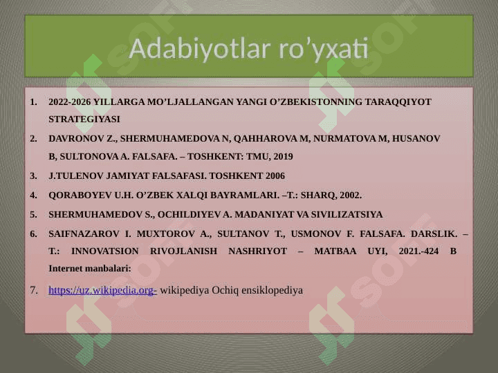 Jamiyat falsafasi 3