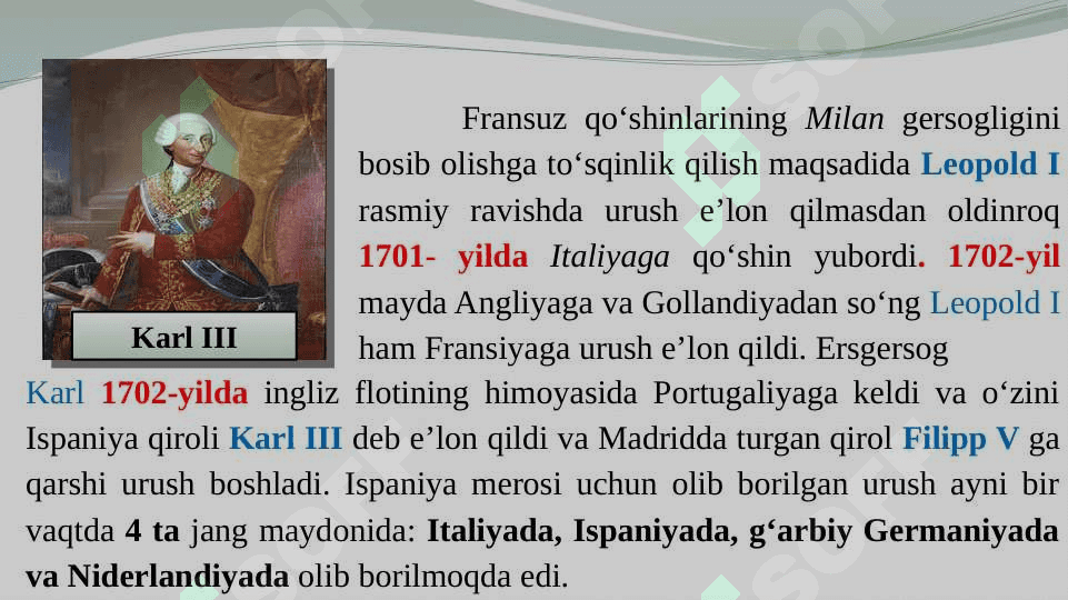 XVII-XVIII asrlarda xalqaro munosabatlar va diplomatiya 8