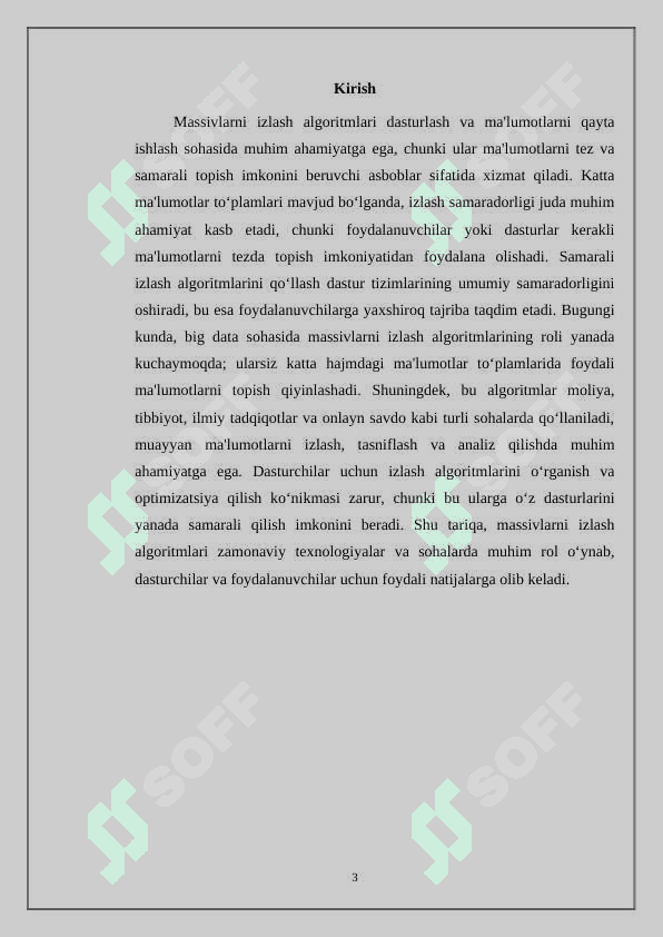 Massivlardan ma’lumotlar izlash algoritmlari 3