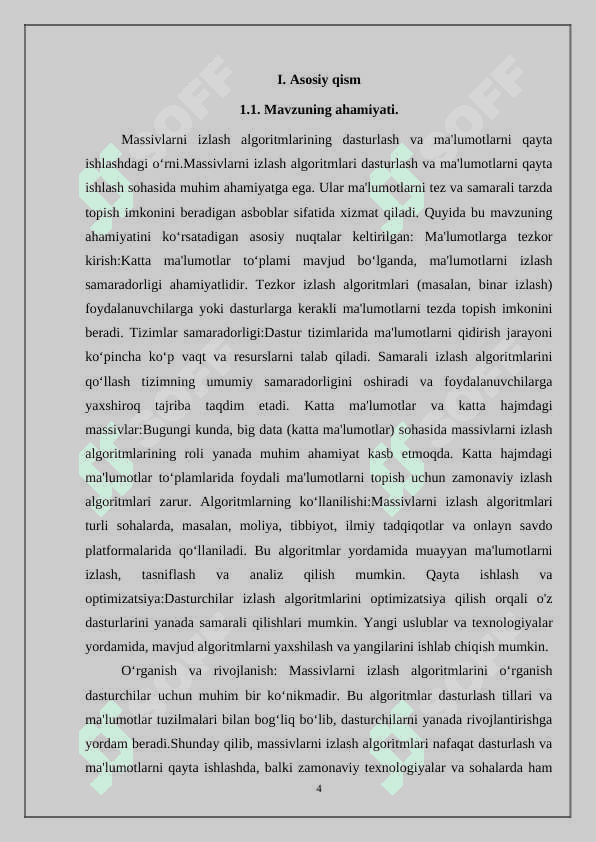 Massivlardan ma’lumotlar izlash algoritmlari 4