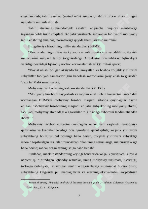 Moliyaviy tahlilda qo’llaniladigan usullar 7