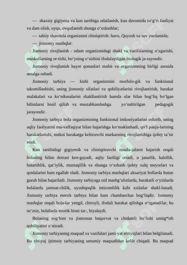 Maktabgacha yoshdagi bolalarni jismoniy tarbiyalash muammolari 3