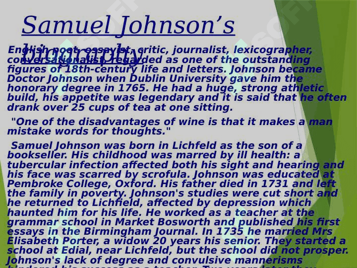 Samuel Johnson.. 3