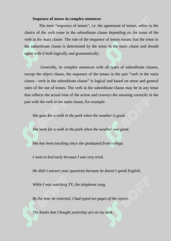 Sequence of Tenses 2