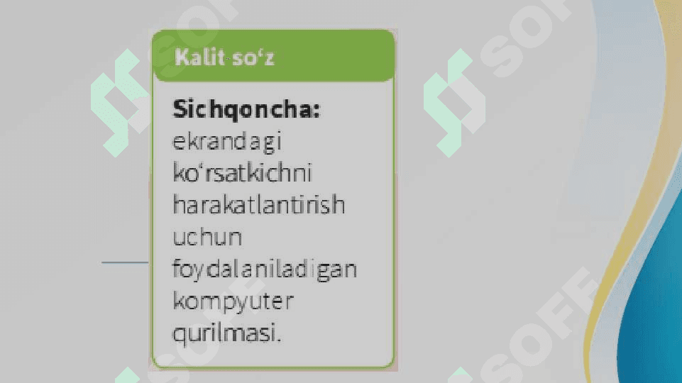 SICHQONCHADAN VA KLAVIATURADAN FOYDALANISH 2