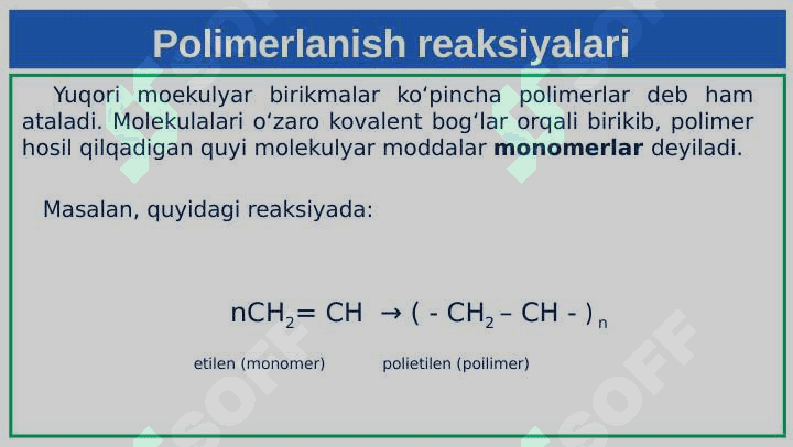 Yuqori molekulyar birikmalar 7