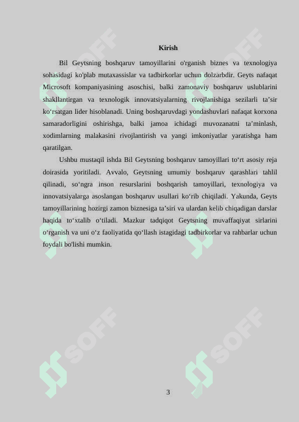 Bil Geytsning boshqaruv tamoyillari 3