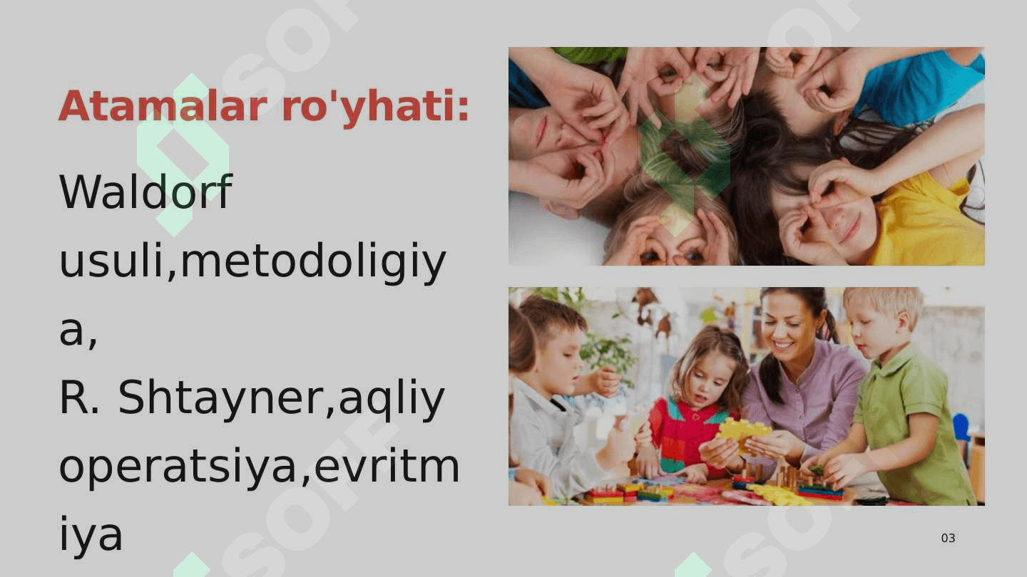 Waldorf usuli 3