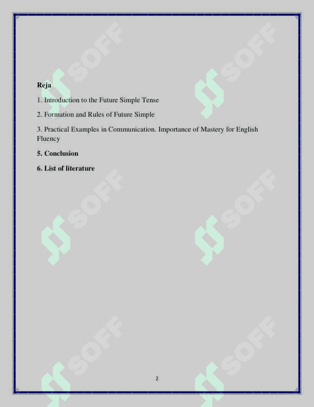 Future simple 2