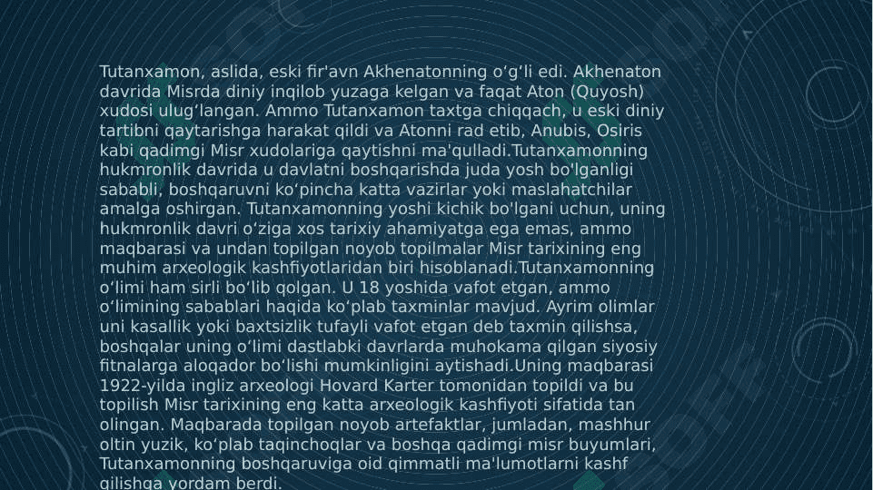 Tutanxamon maqbarasi 4