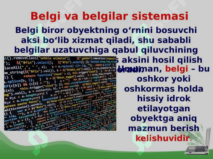 Axborotlarni alifbo usulida kodlash 2