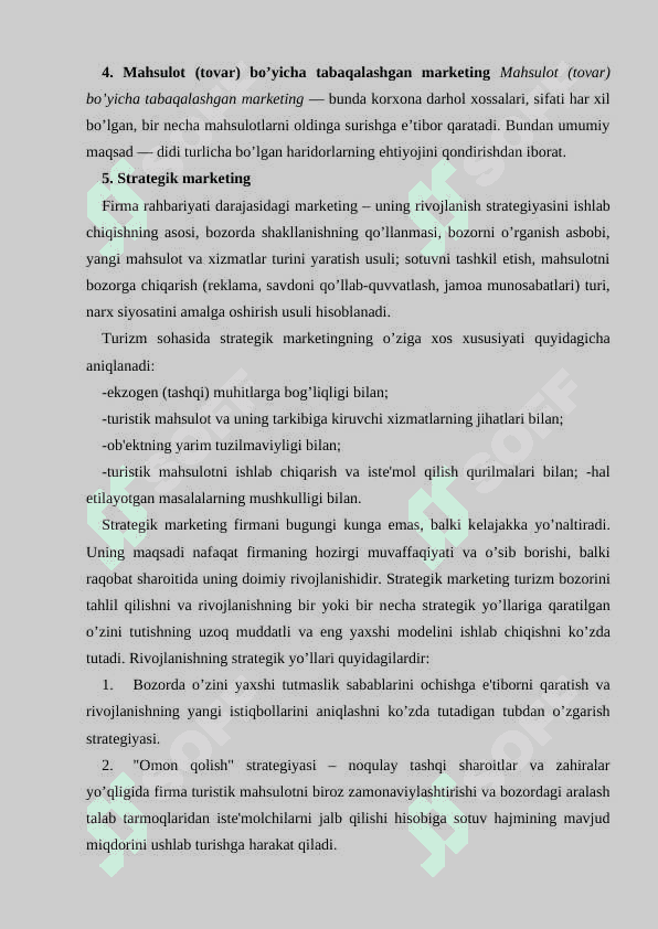 Turistik bozorni segmentlash 4
